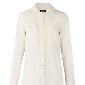 Me+Em ivory cord shirt jacket, sz 12